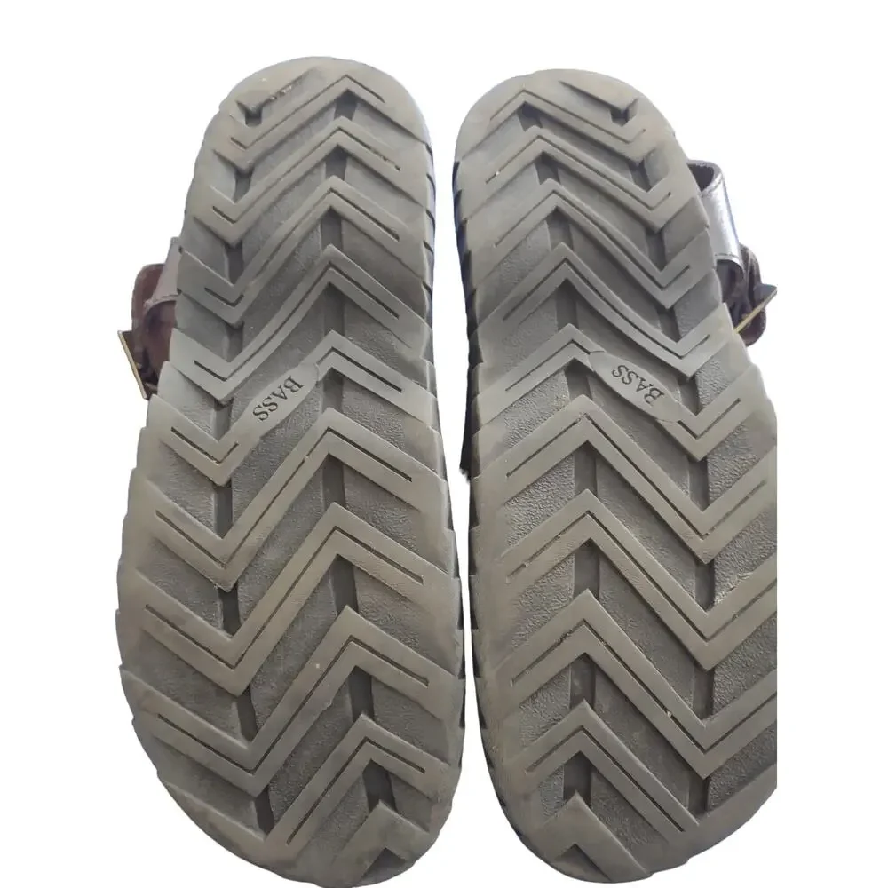 Men's Bass Brown leather Fisherman Sandals Size 10D‎ Casual Fishermancore